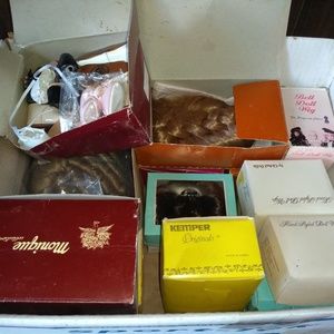 Doll wigs and shoes